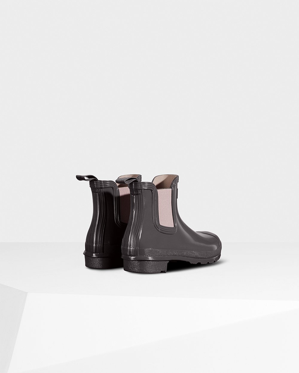 Botas Chelsea Original Gloss Hunter Mujer - Grises/Morados - 371459EKC